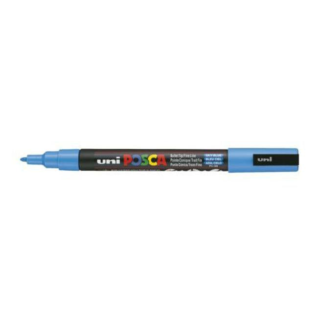 Uni Posca Marker 0.9-1.3mm Fine Sky Blue PC-3M-Marston Moor