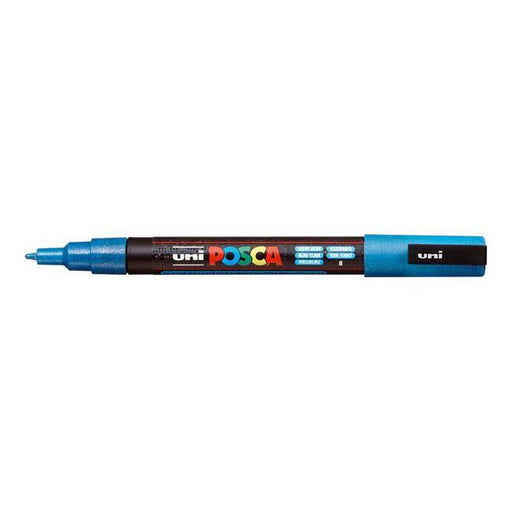 Uni Posca Marker 0.9-1.3mm Fine Glitter Light Blue PC-3M-Marston Moor