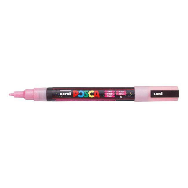 Uni Posca Marker 0.9-1.3mm Fine Glitter Pink PC-3M-Marston Moor