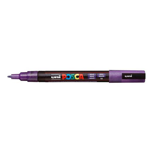 Uni Posca Marker 0.9-1.3mm Fine Glitter Violet PC-3M-Marston Moor