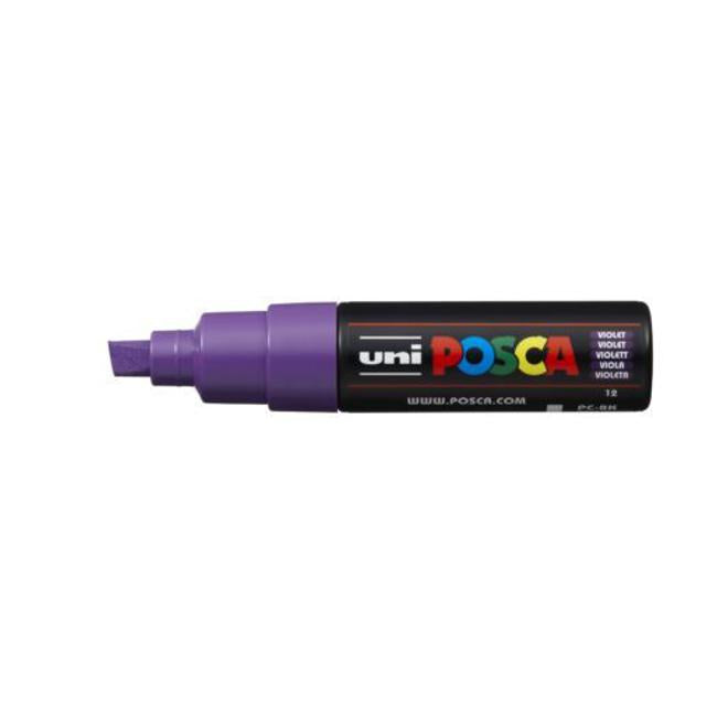 Uni Posca Marker 8.0mm Bold Chisel Violet PC-8K-Marston Moor