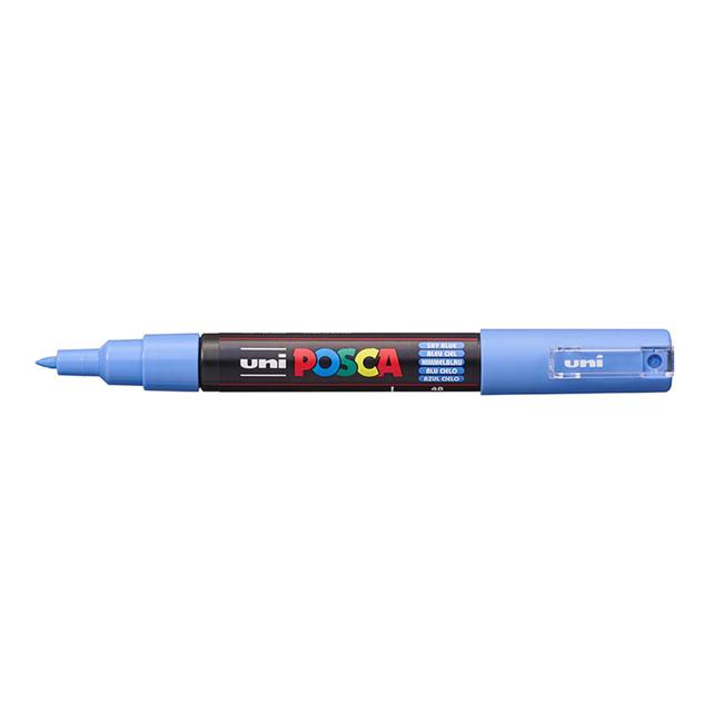 Uni Posca Marker 0.7mm Ultra-Fine Round Tip Sky Blue PC-1M-Marston Moor