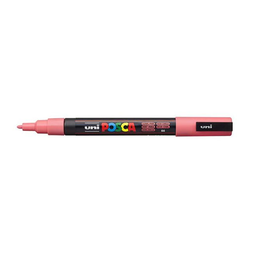 Uni Posca Marker 0.9-1.3mm Fine Coral Pink PC-3M-Marston Moor