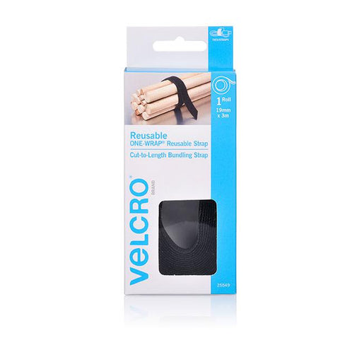 Velcro brand one-wrap¬ reusable wrap 19mm x 3m black-Marston Moor