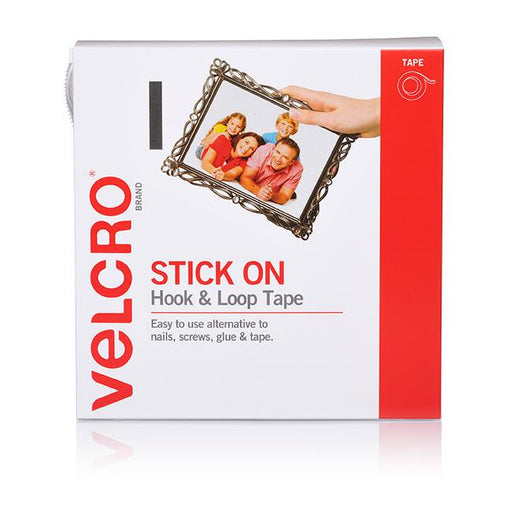 Velcro brand stick on hook & loop tape 20mm x 5m white-Marston Moor