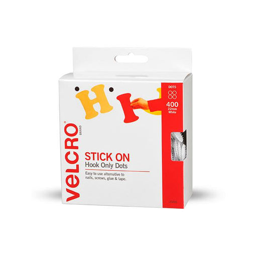 Velcro brand stick on dots hook white 400pk-Marston Moor