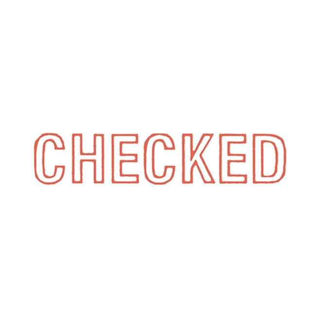 Dixon Stamp 022 Checked Red Pre Inked