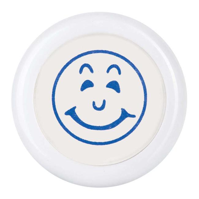 Dixon Stamp 061 Smiley Face Large Blue Pre Inked
