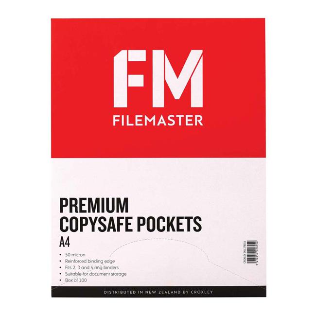 FM Pocket Copysafe A4 Premium Glass Clear 50um Box 100
