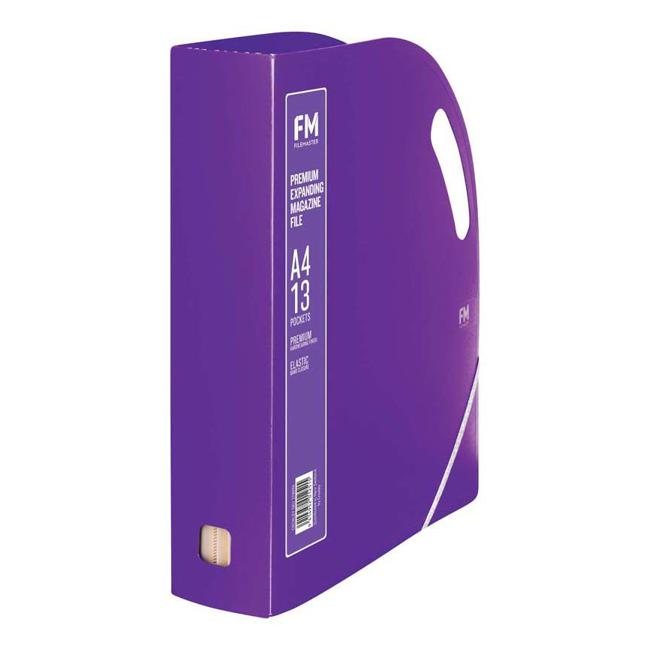 FM Prem Expanding Magazine File Passion Purple