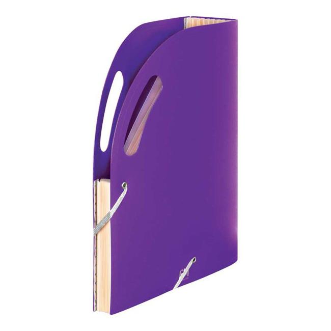 FM Prem Expanding Magazine File Passion Purple