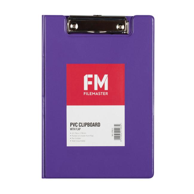 FM Clipboard PVC A5 Fm Vivid With Flap Passion Purple