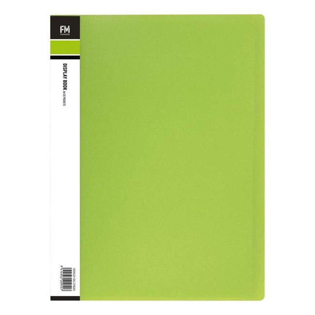 FM Display Book Vivid A4 Lime Green 20 Pocket