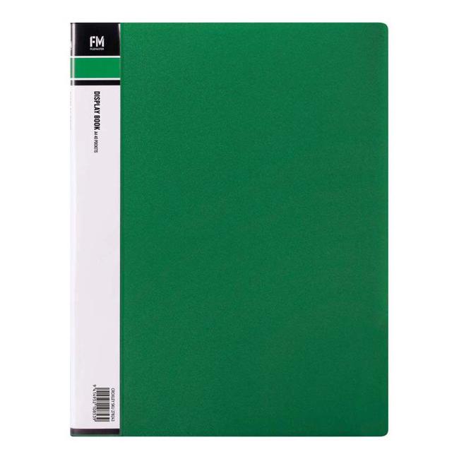 FM Display Book A4 Green 40 Pocket