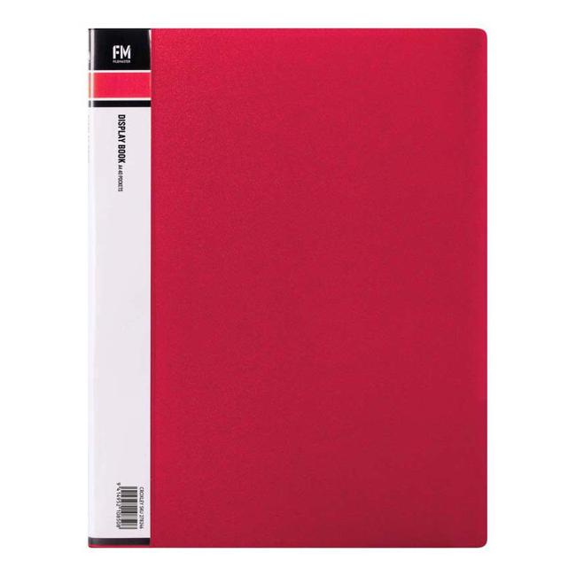 FM Display Book A4 Red 40 Pocket