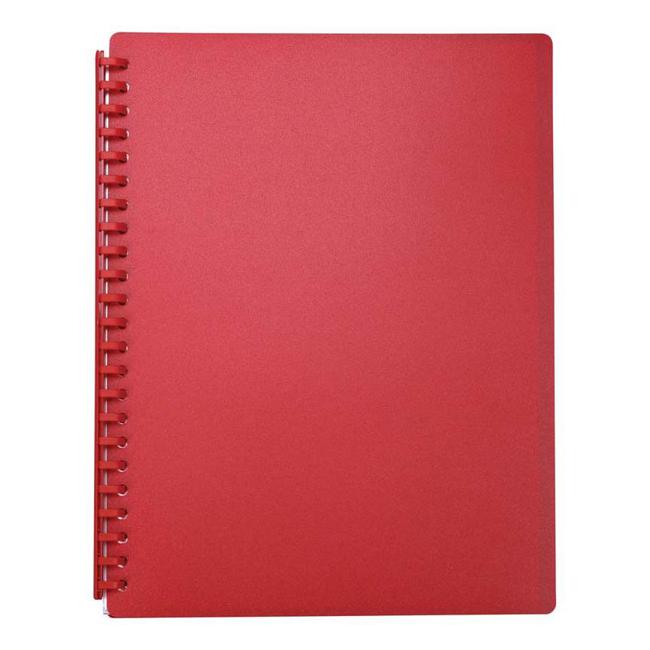 FM Display Book A4 Red Refillable 20 Pocket