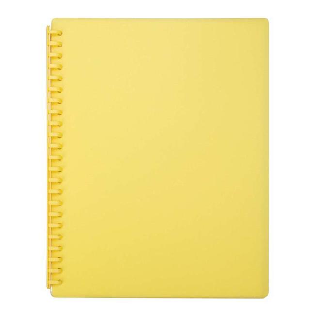 FM Display Book A4 Yellow Refillable 20 Pocket
