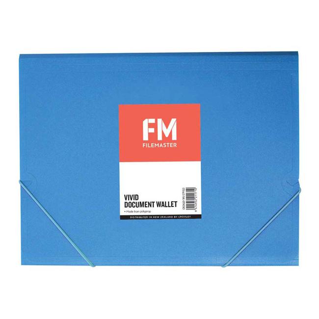 FM Document Wallet Vivid Ice Blue A4