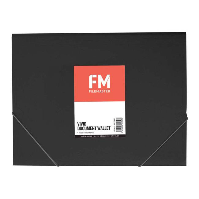 FM Document Wallet Vivid Cat Black A4