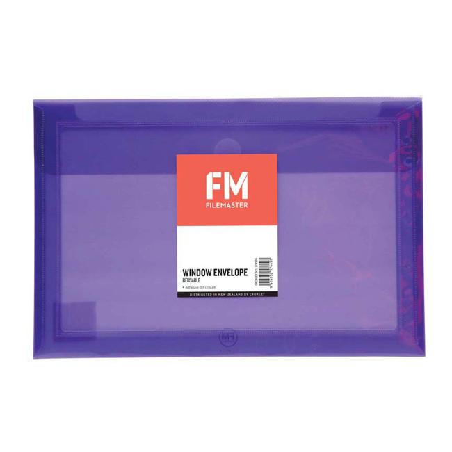 FM Envelope Reusable Purple Window Polyprop
