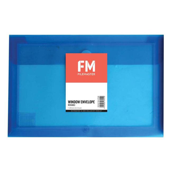 FM Envelope Reusable Blue Window Polyprop