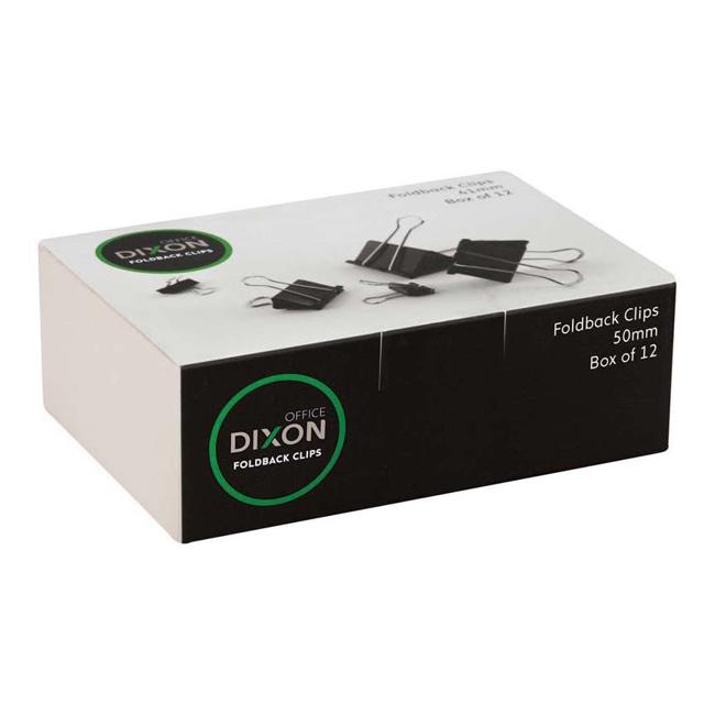 Dixon Foldback Clips 50mm Pack 12