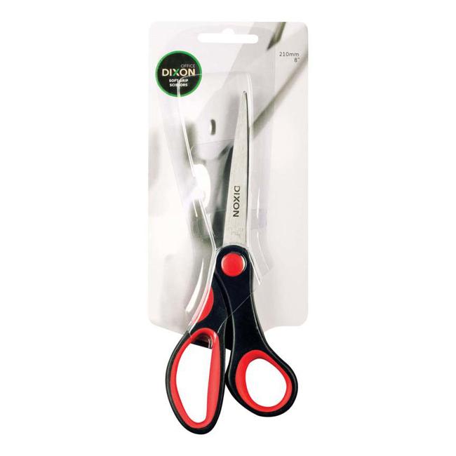 Dixon 210mm Soft Grip Scissors Black/Red 290551_AM