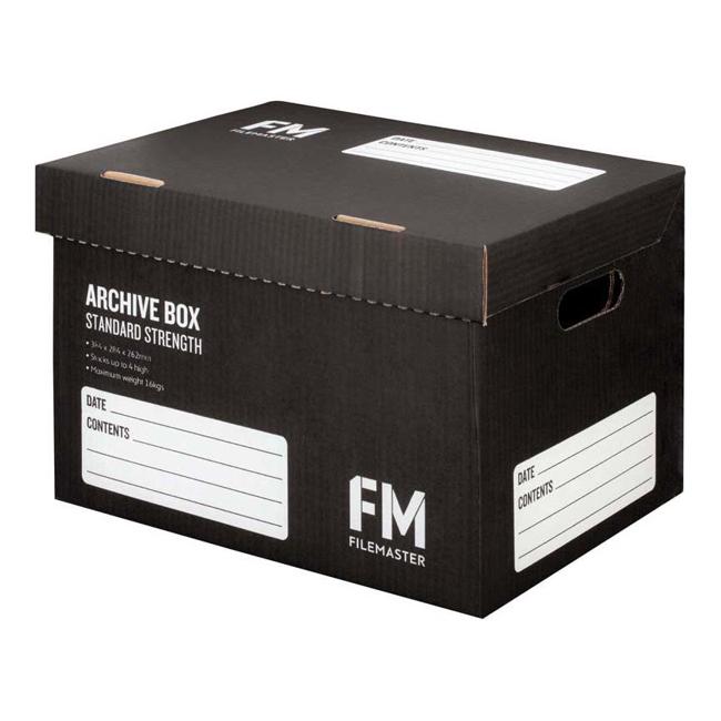 FM Box Archive Black Standard Strength 384x284x262mm Inside Measure