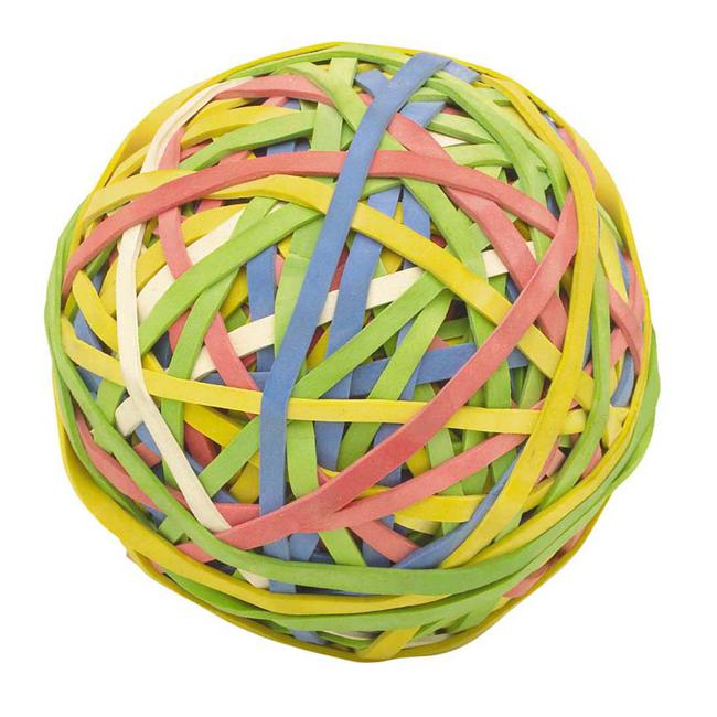 Dixon Rubber Band Ball 200gm Assorted Colours 70% Rubber Content