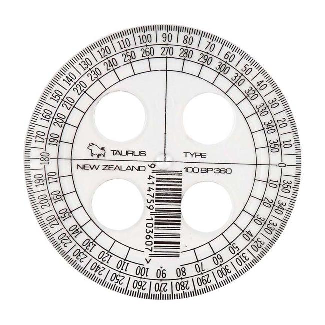 Taurus Protractor 10cm 360-Marston Moor