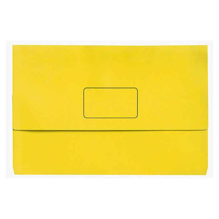 Marbig Slimpick Foolscap Document Wallet Brights Yellow Pk10 4004305