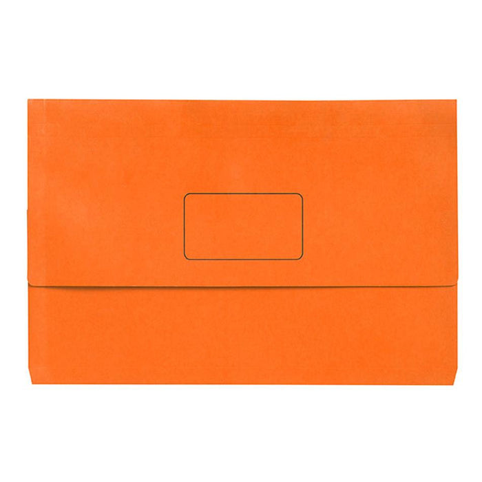 Marbig Slimpick Foolscap Document Wallet Brights Orange Pk10 4004306