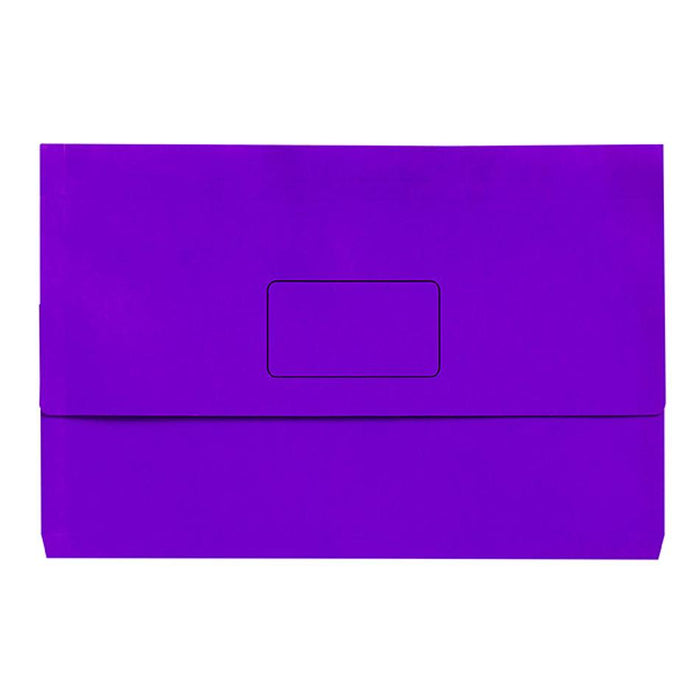 Marbig Slimpick Foolscap Document Wallet Brights Purple Pk10 4004319