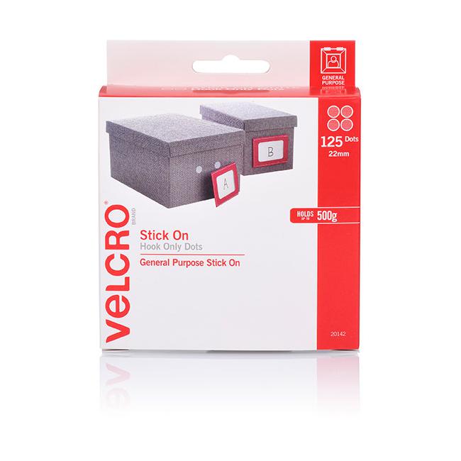 Velcro brand stick on hook only dots 125 dots 22mm white-Marston Moor