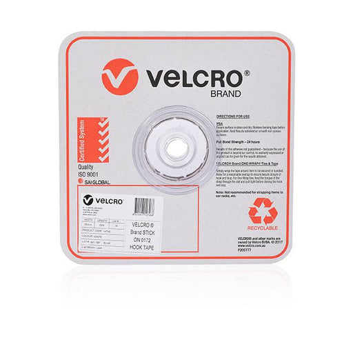 Velcro brand stick on hook only tape 25mm x 25m white-Marston Moor