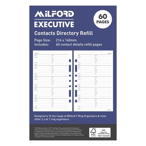 Milford Executive Contacts Refill 60 Page-Marston Moor