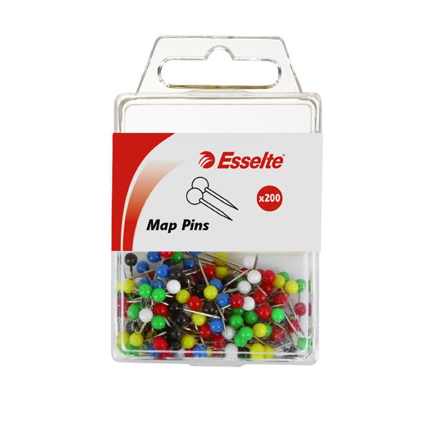 Esselte pins map pk200 assorted