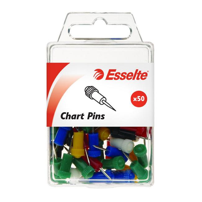 Esselte pins chart pk50 assorted
