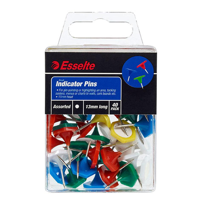 Esselte Pins Indicator Small Pk40 Assorted 45113