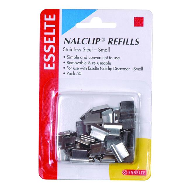 Esselte nalclip nalclip refills sml pk50 steel