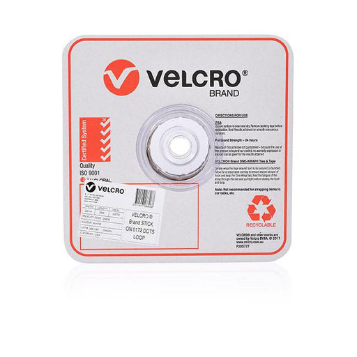 Velcro brand stick on loop only dots 22mm 900 dots white-Marston Moor