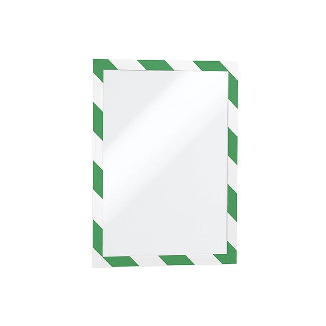 Durable duraframe security self-adhesive a4 green/white