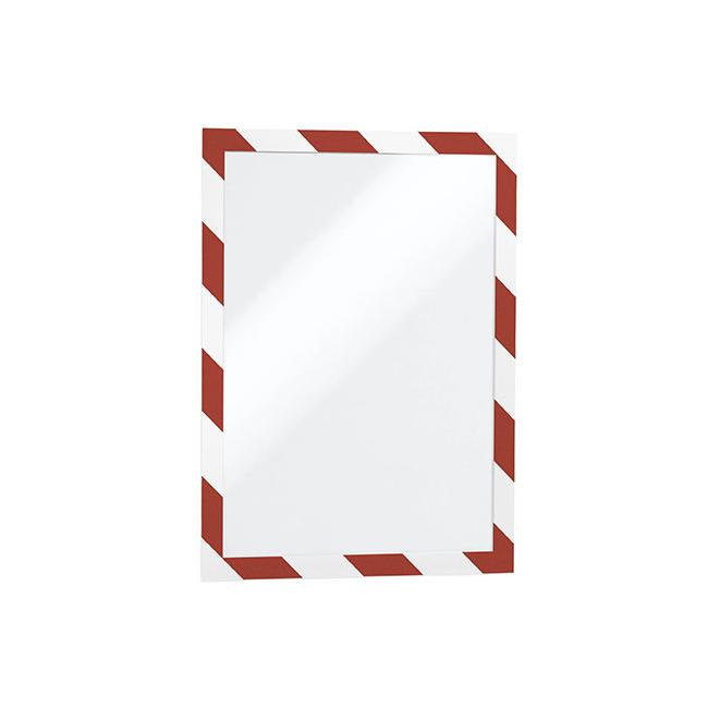 Durable duraframe security self-adhesive a4 red/white