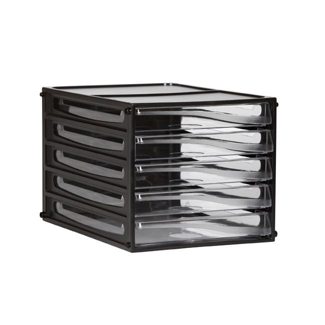 Esselte desktop filing drawers a4 5d black