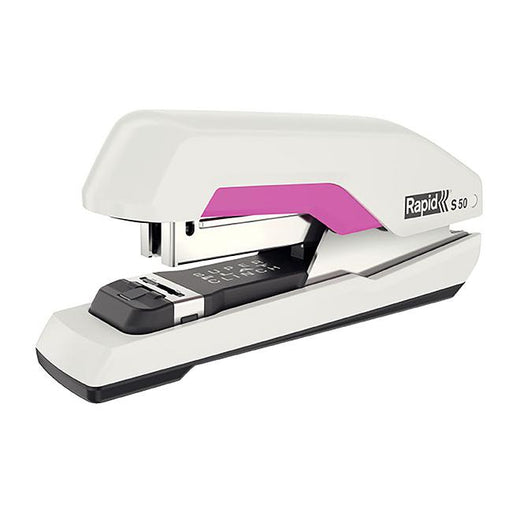 Rapid stapler h/strip s50 white/pink-Marston Moor