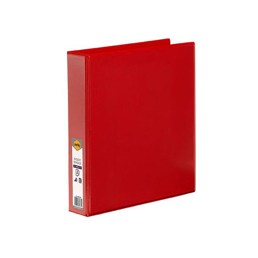 Marbig clearview insert binder a4 38mm 3d red-Marston Moor