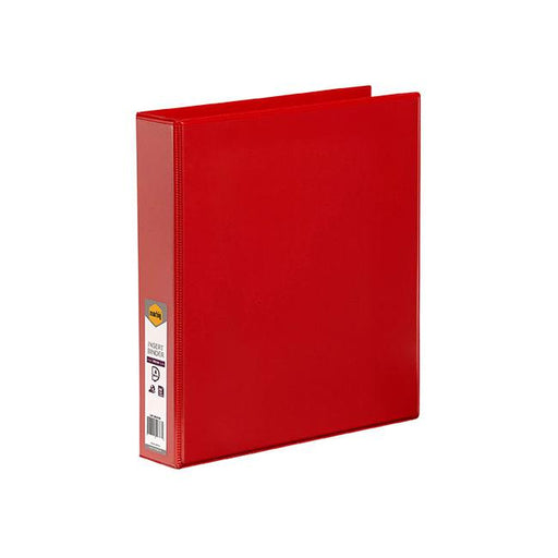 Marbig clearview insert binder a4 38mm 4d red-Marston Moor