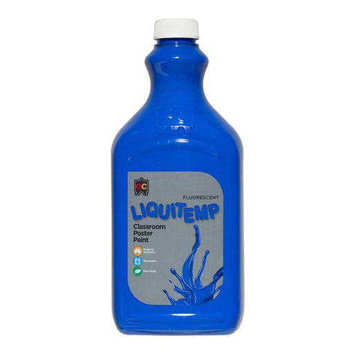Liquitemp Fluorescent Poster Paint 2L Blue-Marston Moor