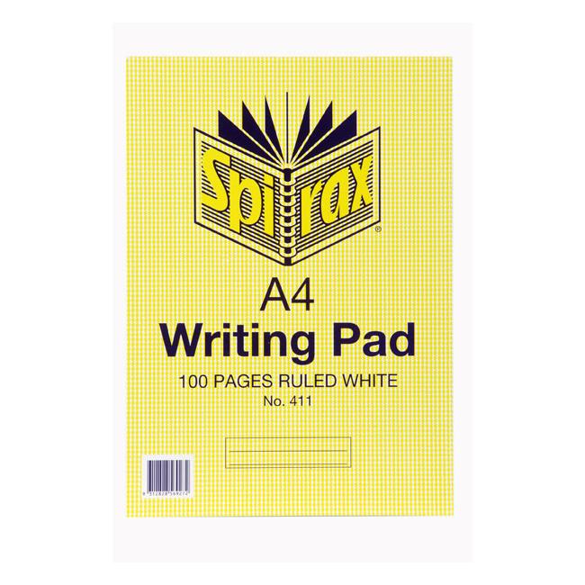 Spirax 411 writing pad a4 100 page ruled-Marston Moor