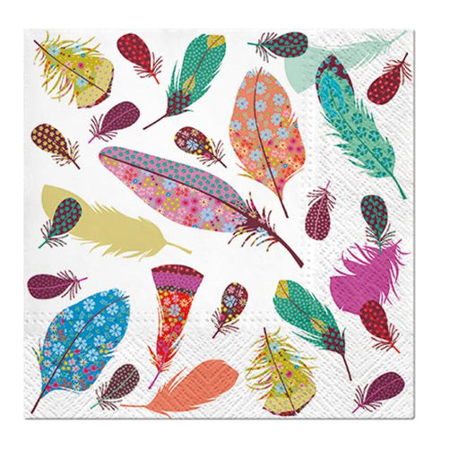 Paw Lunch Napkins 33cm Delicate Feathers-Marston Moor